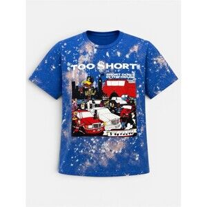 Too Short Shorts In The Dog House Graphic Tee Blue Bleach Wash M Rapper Tee